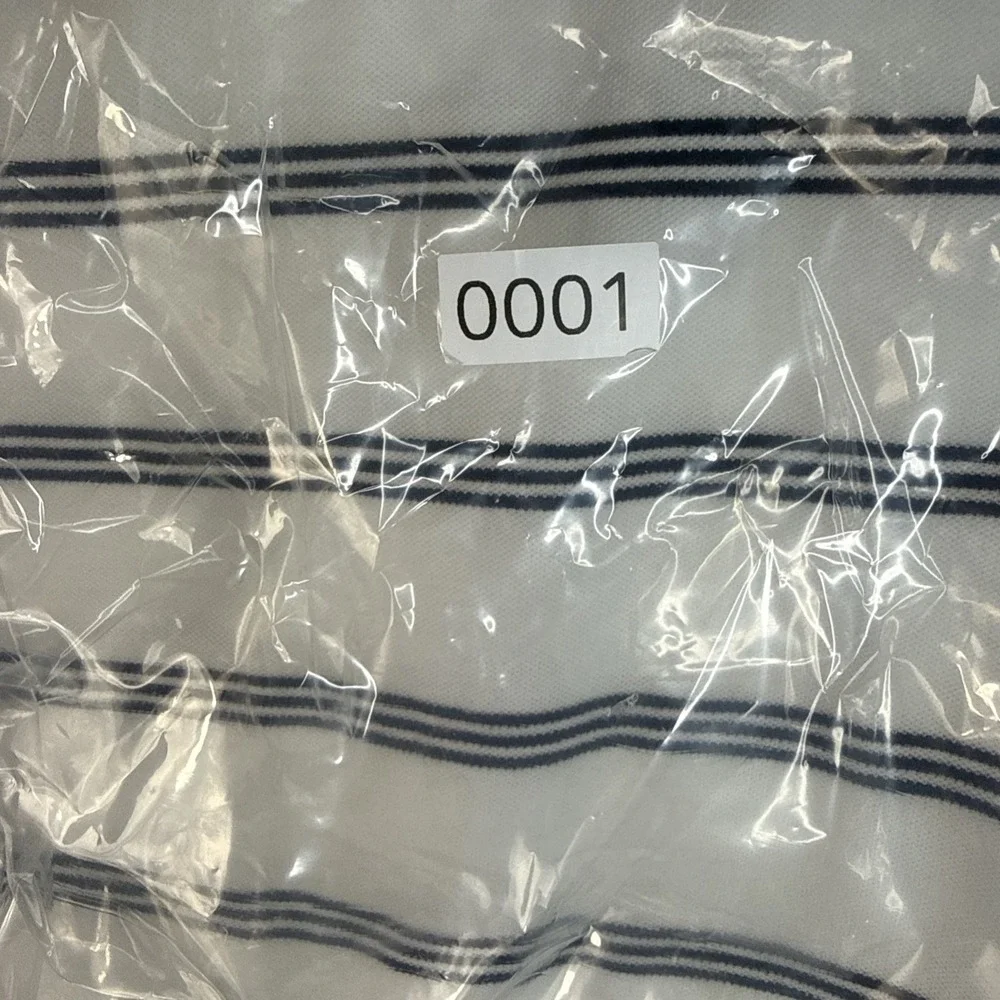 Polo Ralph Lauren Polo Shirt Men's XL White with Black Stripes Pony Preppy